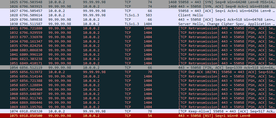 Gambar 7. Wireshark Server Gambar 7. Wireshark Server