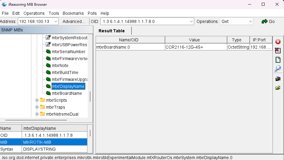 MIB Browser MIB Browser